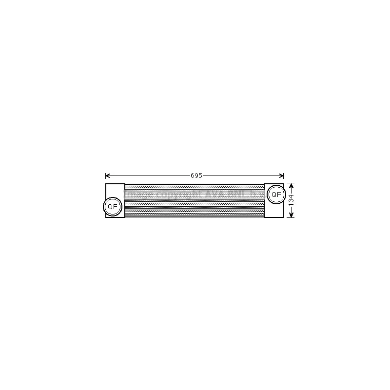 Intercooler, échangeur AVA QUALITY COOLING BW4375