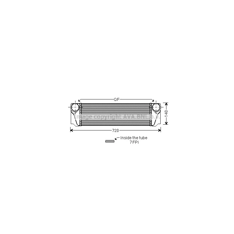 Intercooler, échangeur AVA QUALITY COOLING BW4376