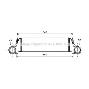Intercooler, échangeur AVA QUALITY COOLING BW4421