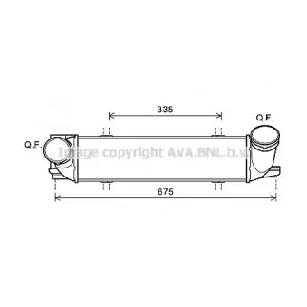Intercooler, échangeur AVA QUALITY COOLING BW4438