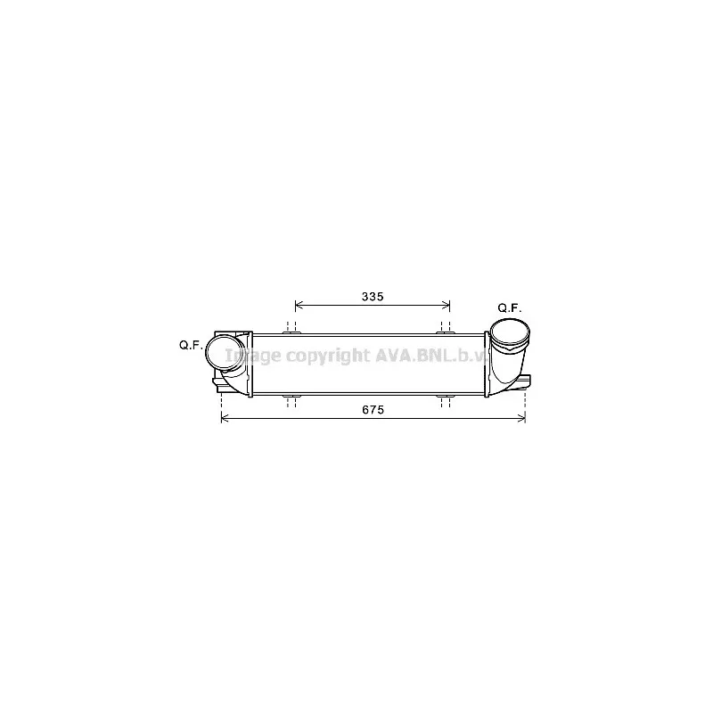 Intercooler, échangeur AVA QUALITY COOLING BW4438