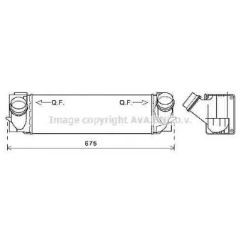 Intercooler, échangeur AVA QUALITY COOLING BW4457