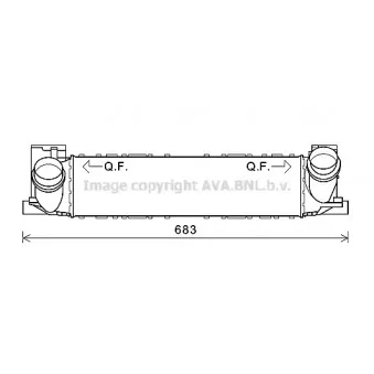 Intercooler, échangeur AVA QUALITY COOLING BW4464