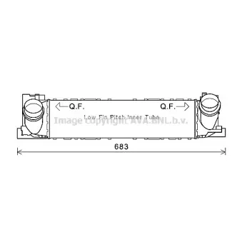 Intercooler, échangeur AVA QUALITY COOLING BW4465