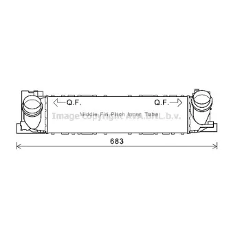 Intercooler, échangeur AVA QUALITY COOLING BW4466