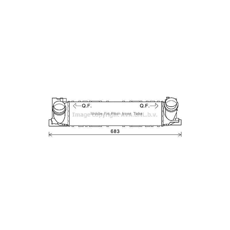 Intercooler, échangeur AVA QUALITY COOLING BW4466