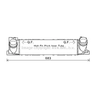 Intercooler, échangeur AVA QUALITY COOLING BW4467