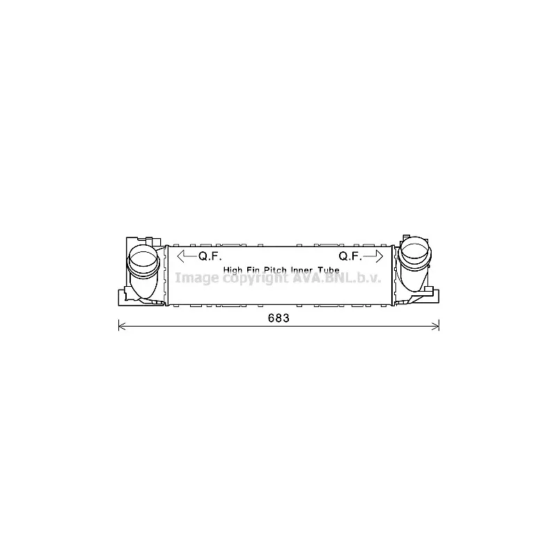 Intercooler, échangeur AVA QUALITY COOLING BW4467