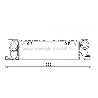 Intercooler, échangeur AVA QUALITY COOLING BW4468
