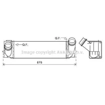 Intercooler, échangeur AVA QUALITY COOLING BW4494
