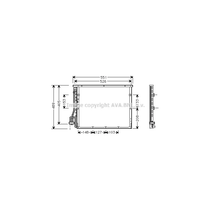 Condenseur, climatisation AVA QUALITY COOLING BW5148