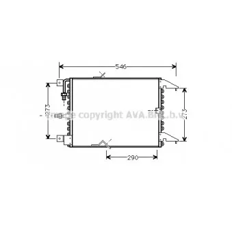 Condenseur, climatisation AVA QUALITY COOLING BW5174