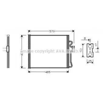Condenseur, climatisation AVA QUALITY COOLING BW5185