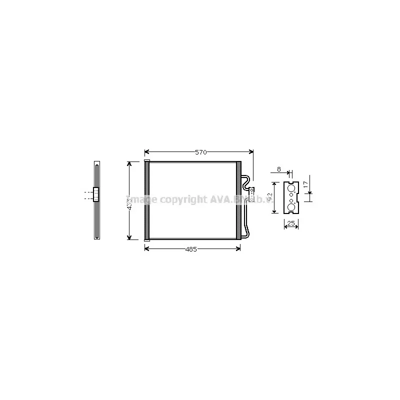 Condenseur, climatisation AVA QUALITY COOLING BW5185