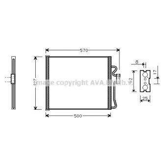 Condenseur, climatisation AVA QUALITY COOLING BW5192