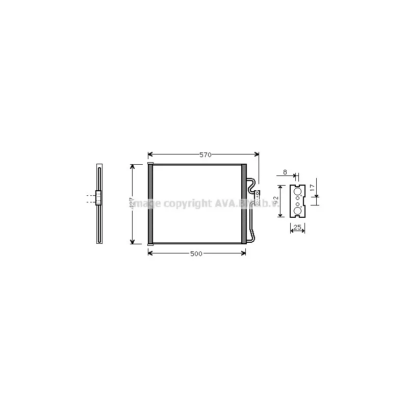 Condenseur, climatisation AVA QUALITY COOLING BW5192