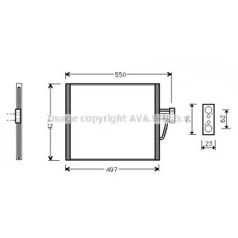 Condenseur, climatisation AVA QUALITY COOLING BW5213