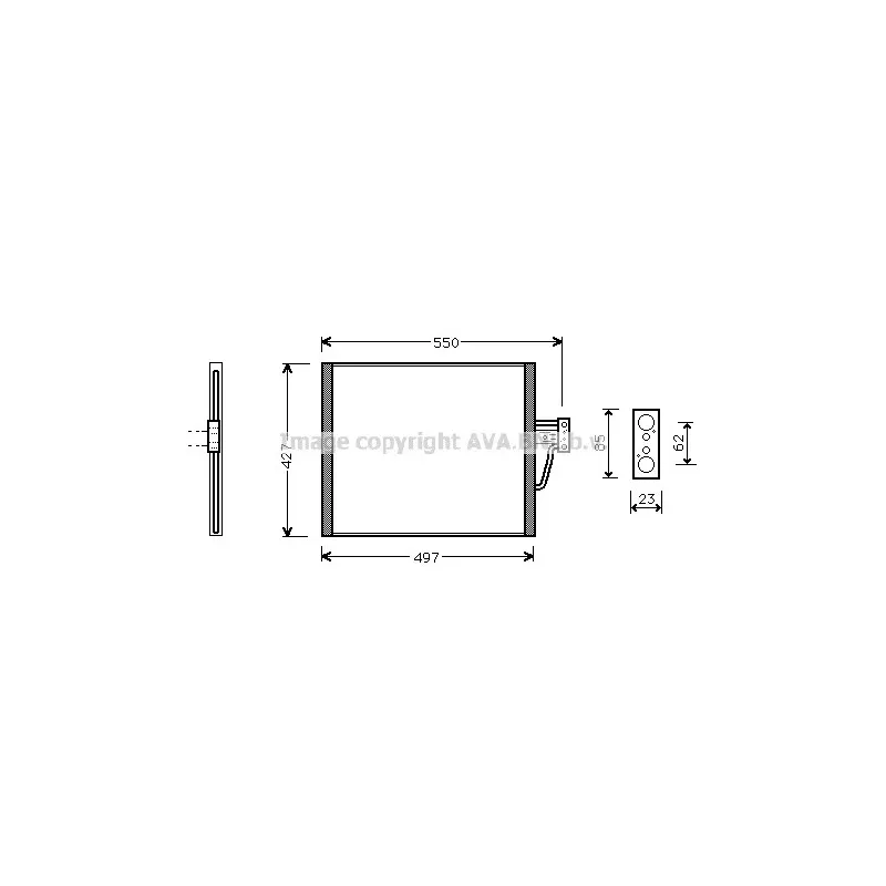 Condenseur, climatisation AVA QUALITY COOLING BW5213