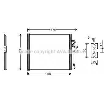 Condenseur, climatisation AVA QUALITY COOLING BW5214