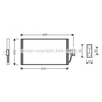 Condenseur, climatisation AVA QUALITY COOLING BW5254