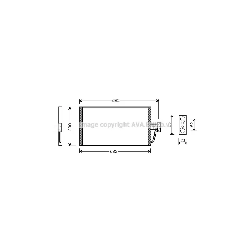 Condenseur, climatisation AVA QUALITY COOLING BW5254