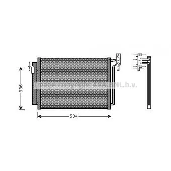 Condenseur, climatisation AVA QUALITY COOLING BW5281D