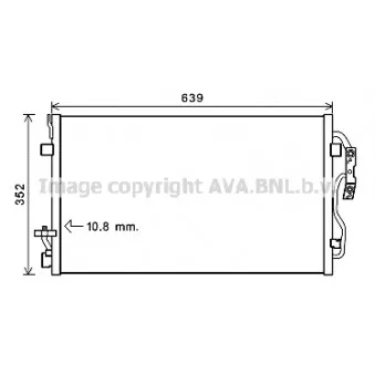 Condenseur, climatisation AVA QUALITY COOLING BW5477