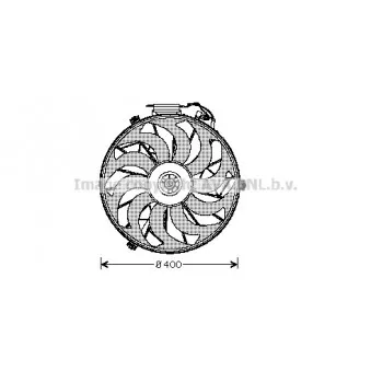Ventilateur, refroidissement du moteur AVA QUALITY COOLING BW7507