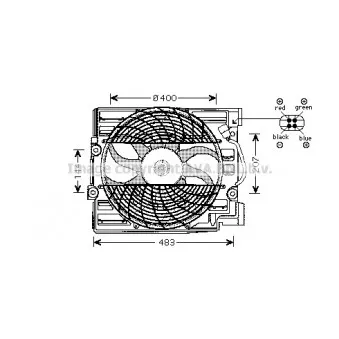 Ventilateur, refroidissement du moteur AVA QUALITY COOLING BW7509