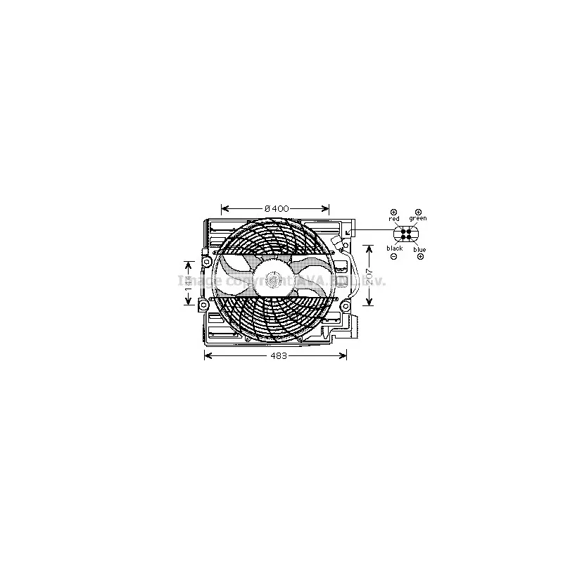 Ventilateur, refroidissement du moteur AVA QUALITY COOLING BW7509