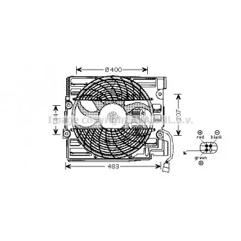 Ventilateur, refroidissement du moteur AVA QUALITY COOLING BW7510