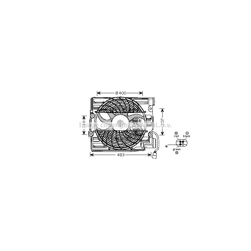 Ventilateur, refroidissement du moteur AVA QUALITY COOLING BW7510