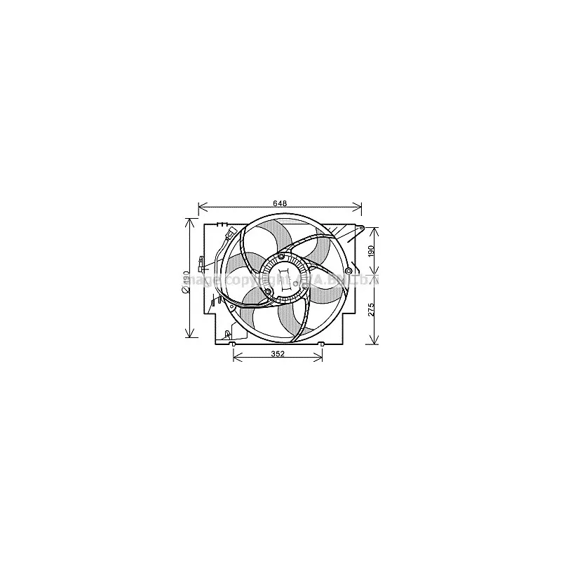 Ventilateur, refroidissement du moteur AVA QUALITY COOLING BW7515