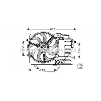 Ventilateur, refroidissement du moteur AVA QUALITY COOLING