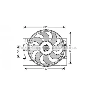 Ventilateur, refroidissement du moteur AVA QUALITY COOLING BW7519