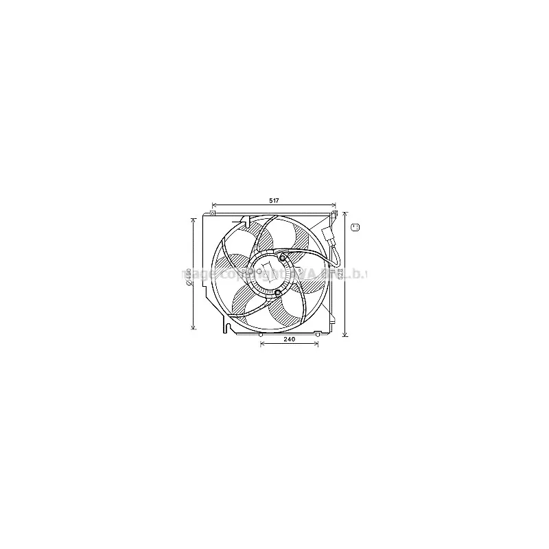 Ventilateur, refroidissement du moteur AVA QUALITY COOLING BW7520