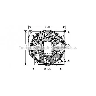 Ventilateur, refroidissement du moteur AVA QUALITY COOLING BW7521
