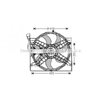 Ventilateur, refroidissement du moteur AVA QUALITY COOLING BW7525