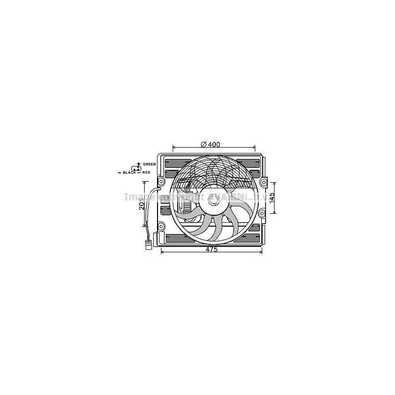 Ventilateur, refroidissement du moteur AVA QUALITY COOLING BW7526