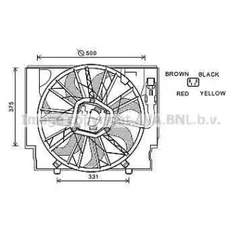 Ventilateur, refroidissement du moteur AVA QUALITY COOLING BW7529