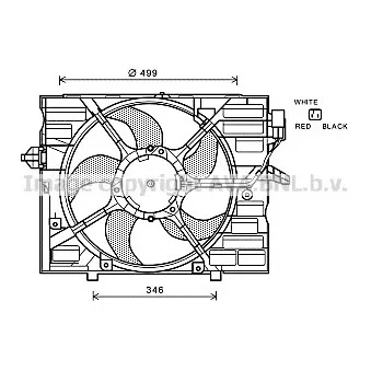 Ventilateur, refroidissement du moteur AVA QUALITY COOLING