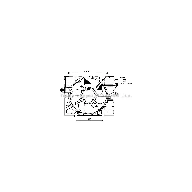 Ventilateur, refroidissement du moteur AVA QUALITY COOLING BW7530