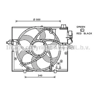 Ventilateur, refroidissement du moteur AVA QUALITY COOLING BW7531