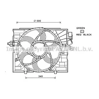 Ventilateur, refroidissement du moteur AVA QUALITY COOLING BW7532