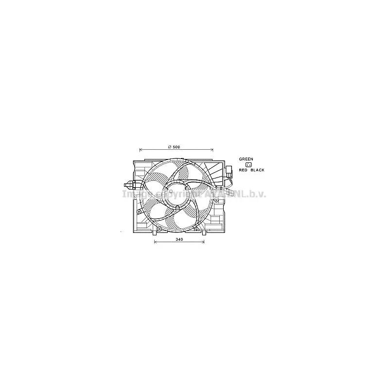Ventilateur, refroidissement du moteur AVA QUALITY COOLING BW7532
