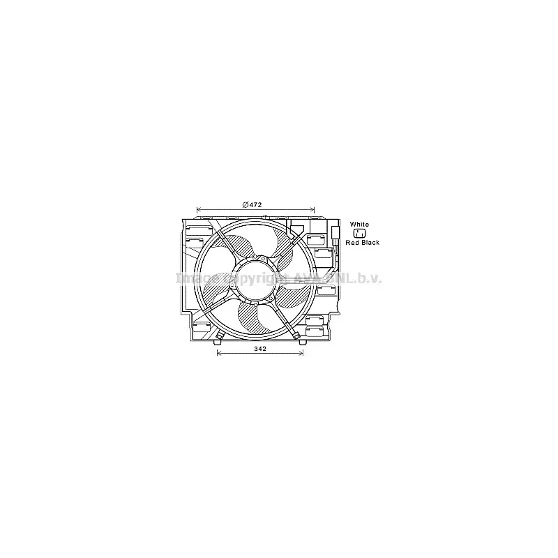 Ventilateur, refroidissement du moteur AVA QUALITY COOLING BW7536