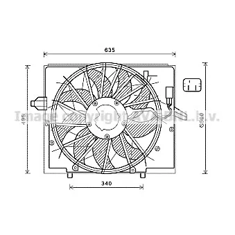 Ventilateur, refroidissement du moteur AVA QUALITY COOLING BW7537