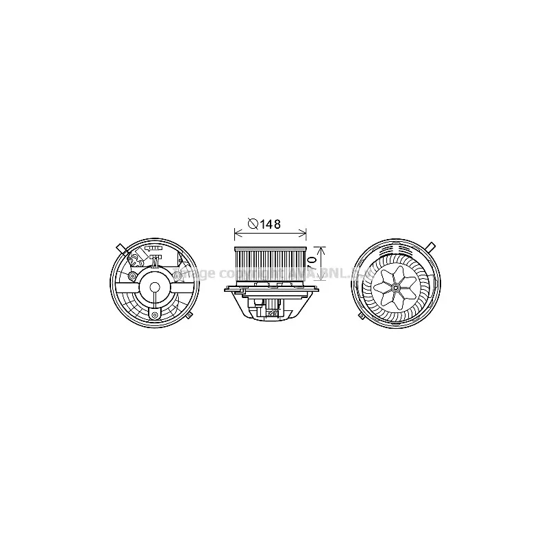 Moteur électrique, pulseur d'air habitacle AVA QUALITY COOLING BW8462