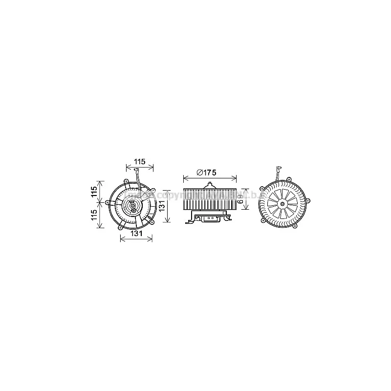 Moteur électrique, pulseur d'air habitacle AVA QUALITY COOLING BW8478