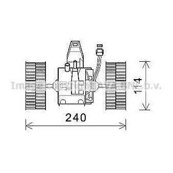 Moteur électrique, pulseur d'air habitacle AVA QUALITY COOLING BW8491